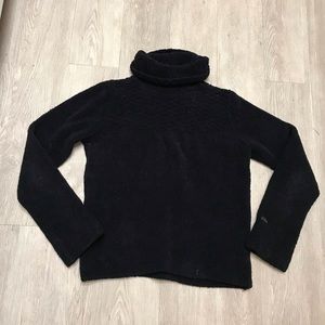 Columbia black chunky knit turtleneck sweater M